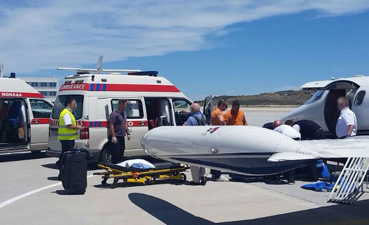 Αεροδιακομιδή ασθενούς με air ambulance